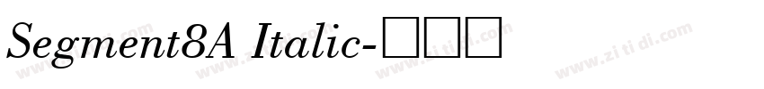 Segment8A Italic字体转换